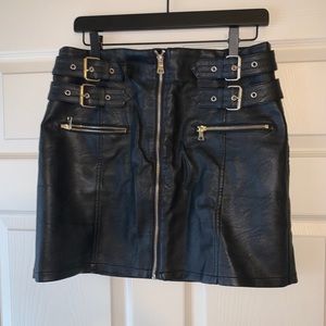 Top shop leather skirt